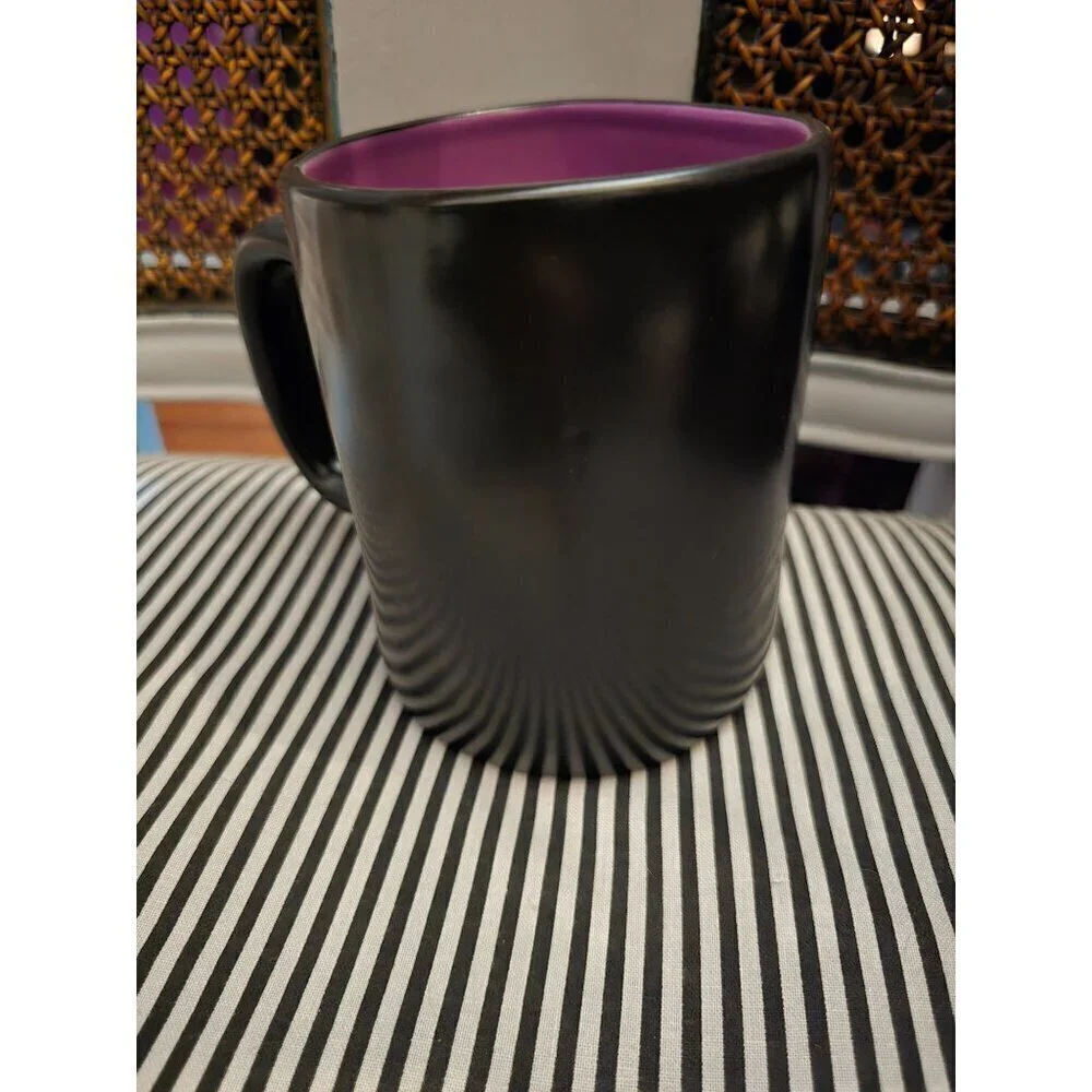 NWT Rae Dunn Halloween Drink Up Witches Coffee Mug Purple Interior